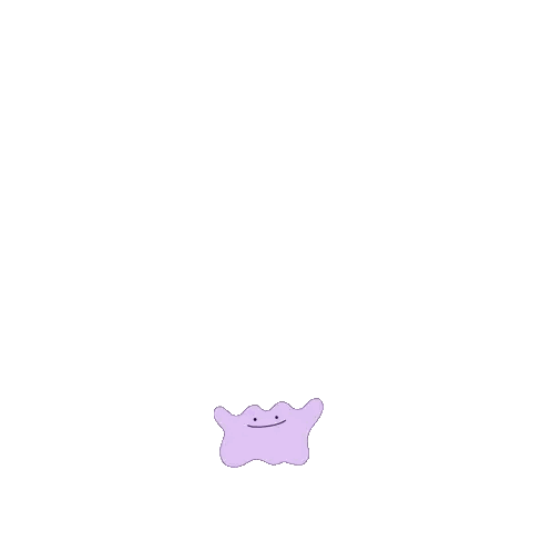 a cartoon drawing of a purple cat with a smiling face
