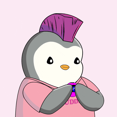 A Cartoon Drawing Of A Purple Object With A Black Circle In The Middle GIF