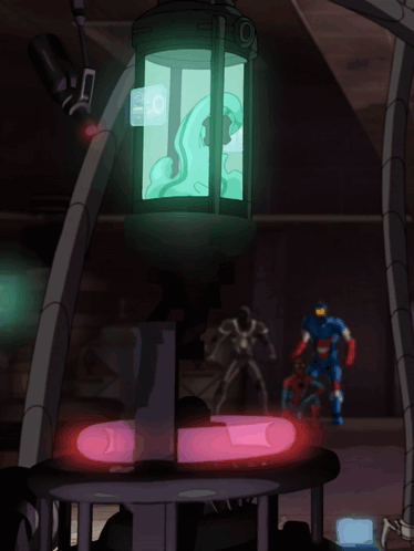 A Cartoon Drawing Of A Robot And A Lantern With The Number 50 On The Top GIF