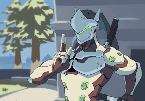 A Cartoon Drawing Of A Robot Giving A Middle Finger GIF