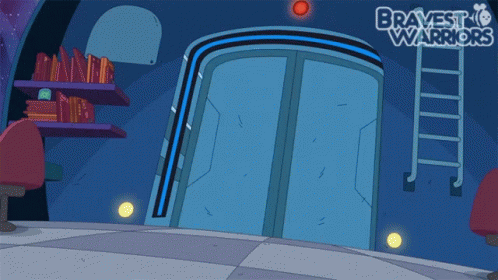 a cartoon drawing of a room with the words bravest warriors above it