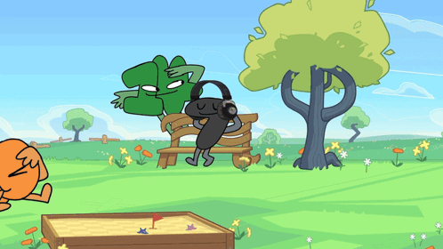 A Cartoon Drawing Of A Sandbox With The Letter P In The Background GIF