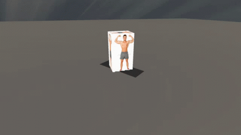 A Cartoon Drawing Of A School Bus With A Man Standing Behind It GIF