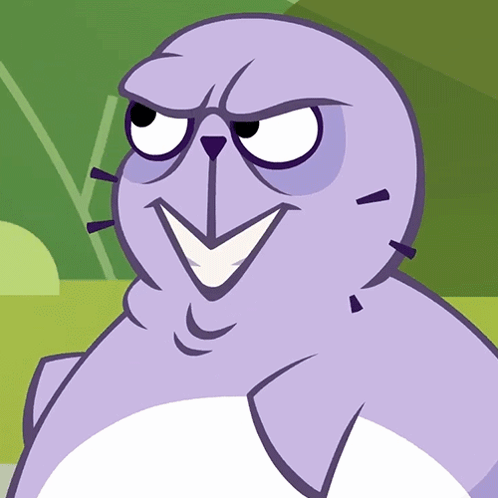 A Cartoon Drawing Of A Seal With A Serious Look On Its Face GIF