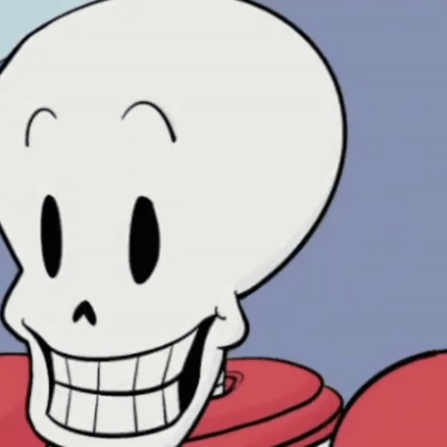 A Cartoon Drawing Of A Skull With A Big Smile GIF