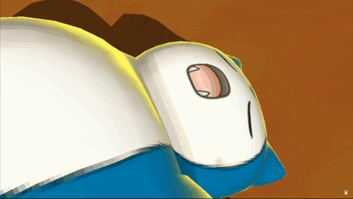 A Cartoon Drawing Of A Sleeping Pokemon With A Yellow And Blue Body GIF