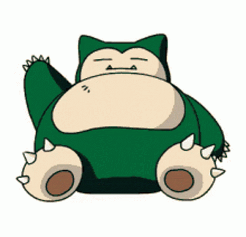 A Cartoon Drawing Of A Sleeping Snorlax Pokemon GIF