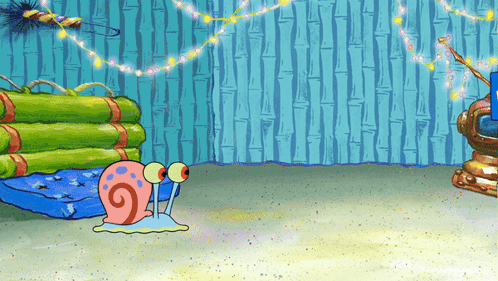 A Cartoon Drawing Of A Snail With A Swirl On Its Shell GIF