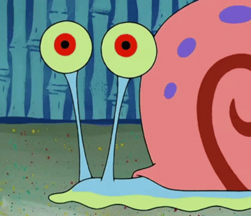 A Cartoon Drawing Of A Snail With Big Eyes And Long Tentacles GIF