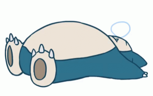A Cartoon Drawing Of A Snorlax Laying Down On The Ground GIF