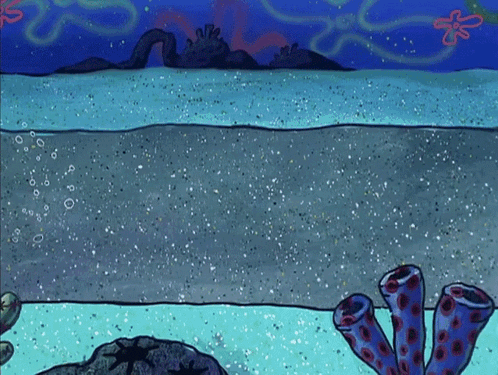 A Cartoon Drawing Of A Spongebob Scene With A Spongebob Swirl In The Background GIF