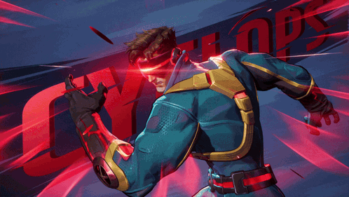 A Cartoon Drawing Of A Superhero Wearing Red Glasses GIF