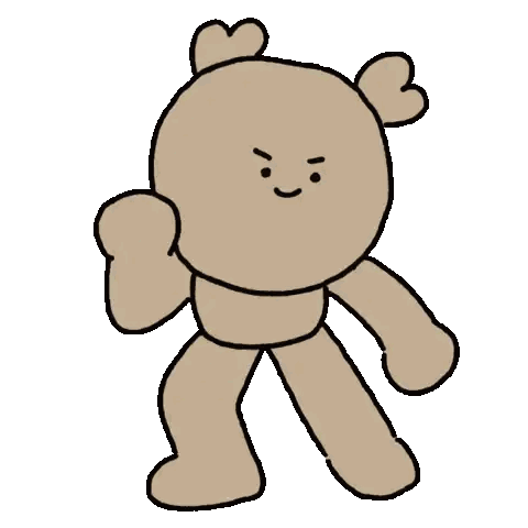 a cartoon drawing of a teddy bear with a heart on his head .