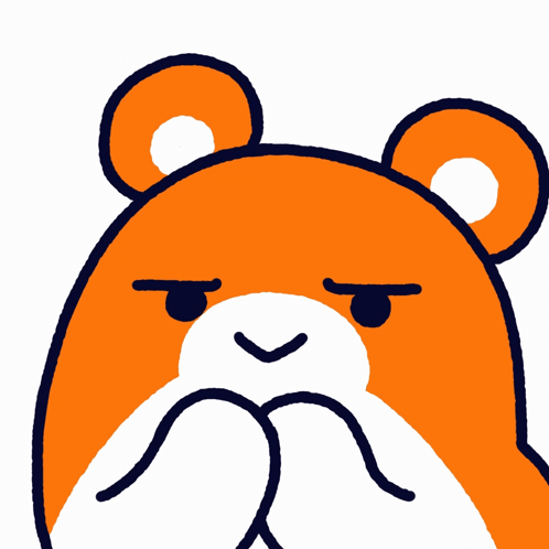 A Cartoon Drawing Of A Teddy Bear With An Angry Expression On Its Face GIF