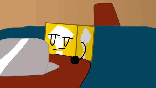 A Cartoon Drawing Of A Toaster And A Block With A Microphone On It GIF