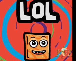 A Cartoon Drawing Of A Toaster Pastry With Tears Coming Out Of Its Eyes And The Words Lol Above It GIF