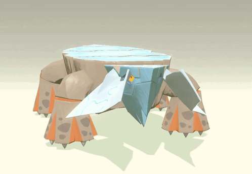 A Cartoon Drawing Of A Turtle With Sharp Claws And Spikes GIF