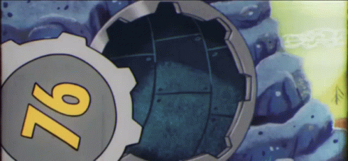 A Cartoon Drawing Of A Vault With The Number 76 GIF