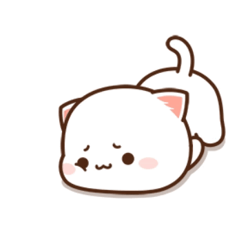 A Cartoon Drawing Of A White Cat Laying Down On Its Back GIF