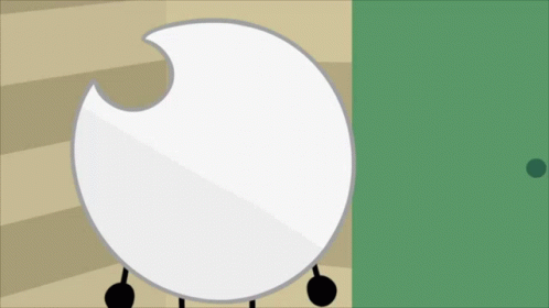 A Cartoon Drawing Of A White Object With A Hole In The Middle GIF