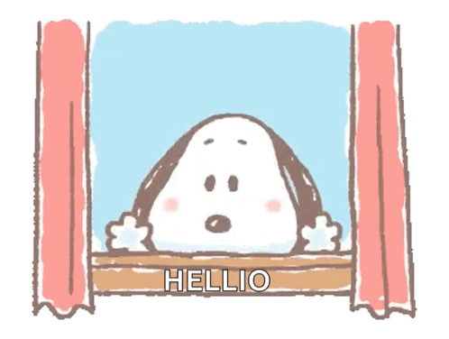 A Cartoon Drawing Of A Window With The Words Hello Written On It GIF