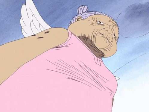 A Cartoon Drawing Of A Woman In A Pink Top With Wings GIF