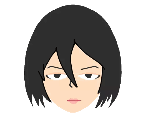 a cartoon drawing of a woman 's face with closed eyes
