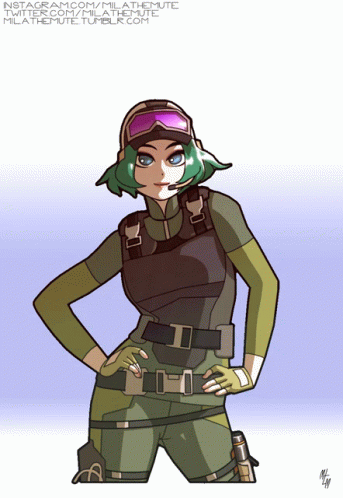 A Cartoon Drawing Of A Woman With Green Hair And A Microphone On Her Head GIF