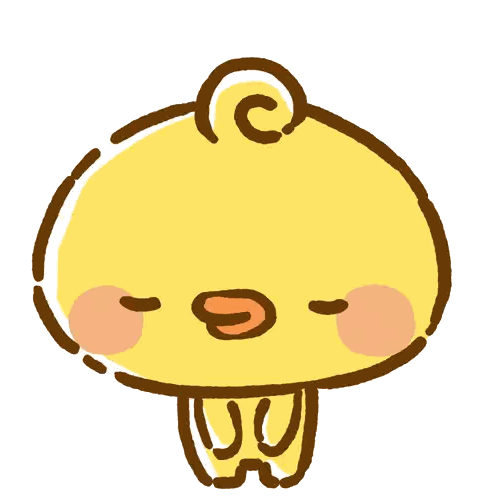 a cartoon drawing of a yellow chicken with a c on its head