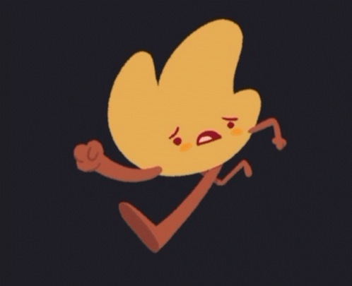 A Cartoon Drawing Of A Yellow Object With Red Legs And Arms GIF