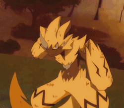 Cartoon Yellow Pokemon With Z On Chest GIF