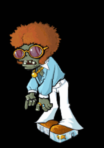 A Cartoon Drawing Of A Zombie With An Afro Wearing Sunglasses GIF
