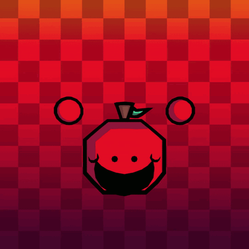 A Cartoon Drawing Of An Apple With A Smiley Face On It GIF
