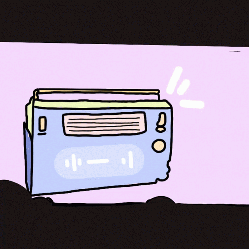 a cartoon drawing of an old fashioned radio with the letters i and ii on it