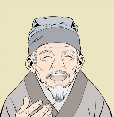 A Cartoon Drawing Of An Old Man With A Beard And A Hat GIF