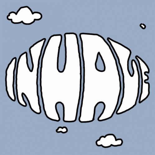 A Cartoon Drawing Of Clouds With The Word Embrace Written In Them GIF