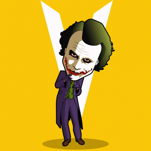 A Cartoon Drawing Of The Joker With The Words Why So Serious Below Him GIF