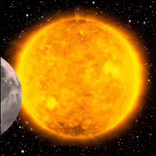 A Cartoon Drawing Of The Sun And The Moon GIF