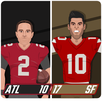 A Cartoon Drawing Of Two Football Players One Of Whom Is Wearing A Number 10 Jersey GIF