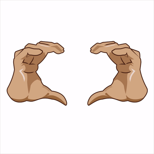 A Cartoon Drawing Of Two Hands Making A Heart Shape GIF