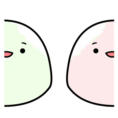 a cartoon drawing of two men 's faces with different expressions .