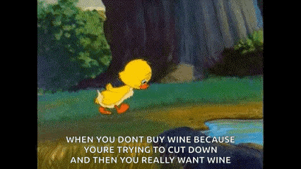 a cartoon duck is walking across a grassy field near a river .