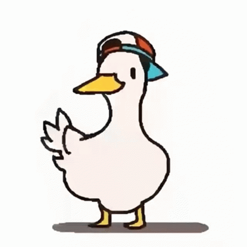A Cartoon Duck Is Wearing A Hat And Sunglasses . GIF