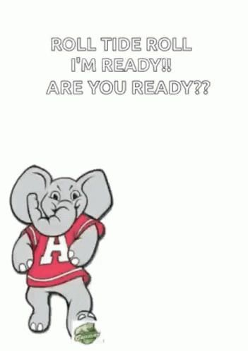 A Cartoon Elephant Wearing A Red Shirt With The Letter A On It GIF