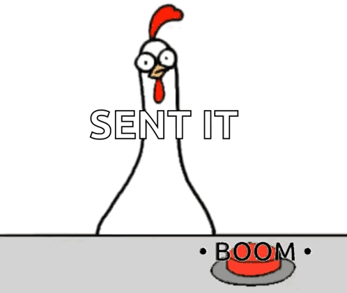 A Cartoon Explosion With The Words Sent It Boom On It GIF