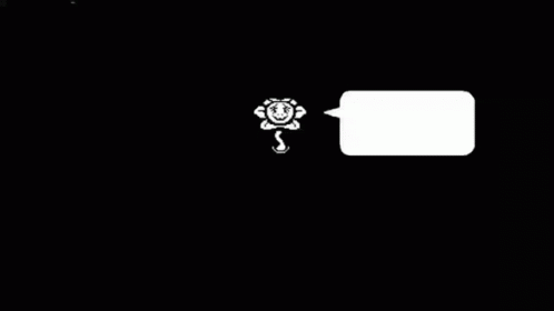 A Cartoon Flower With A Speech Bubble That Says ' S ' On It GIF