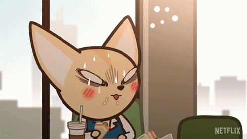 A Cartoon Fox Is Sitting In Front Of A Netflix Chair GIF