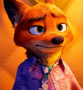 A Cartoon Fox Wearing A Shirt And Tie . GIF