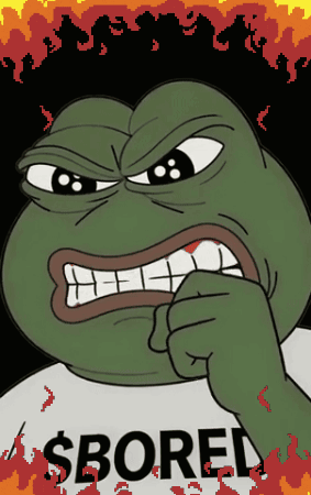 A Cartoon Frog Wearing A Shirt That Says $Bored GIF
