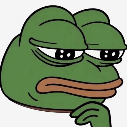 A Cartoon Frog With A Surprised Expression On Its Face GIF